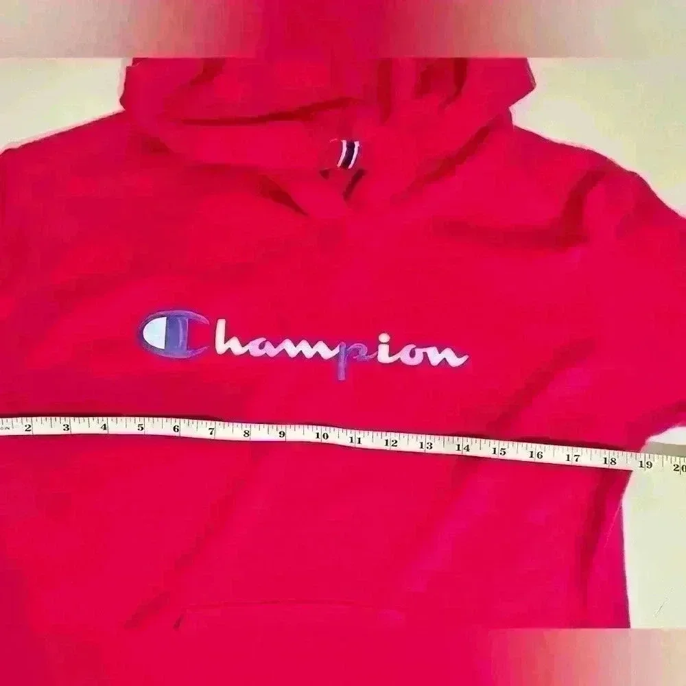 Champion Middleweight Jersey Pullover Hoodie, Women’s Size Small, Fuchsia - Picture 6 of 11